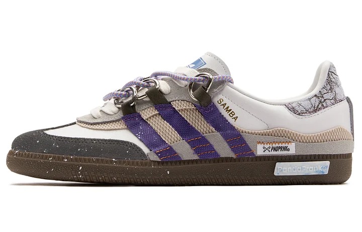 

Кастомизированные кроссовки Adidas Originals SAMBA OG Unisex, коричневый/фиолетовый/белый