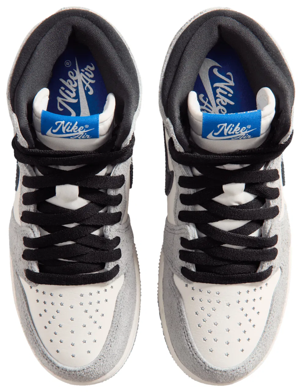 Кроссовки для мальчиков Retro 1 High OG Jordan, цвет Cool Grey/Black/Game Royal — фото 4