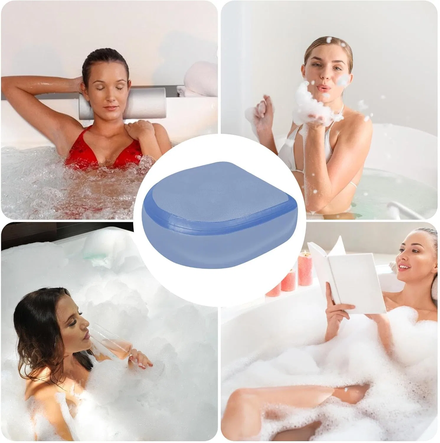 Generisch Подушка для сиденья Spa Booster Seat Cushion, голубая — фото 4