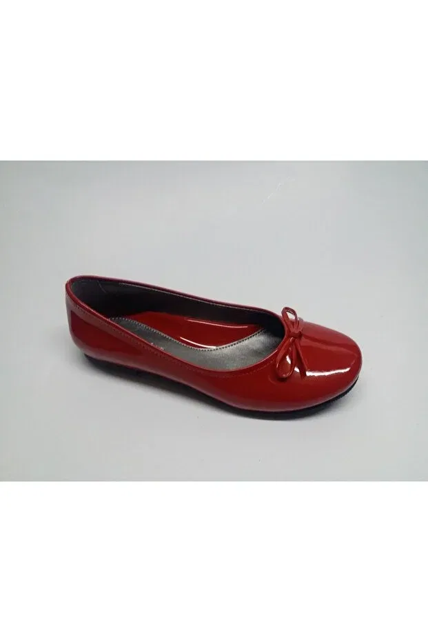 Детские балетки для девочек с коротким каблуком Rose Club Kids, Fire Red