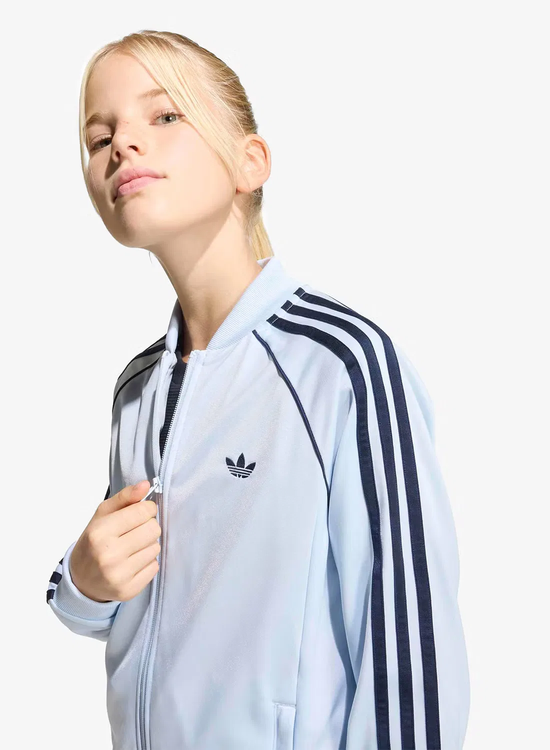 Куртка-трек с принтом adicolor Adidas Originals, синяя — фото 4