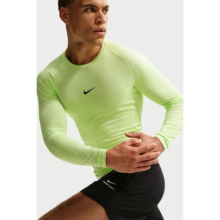 Спортивный свитшот с длинным рукавом Nike Pro Dri Fit Tight Top, Зеленый