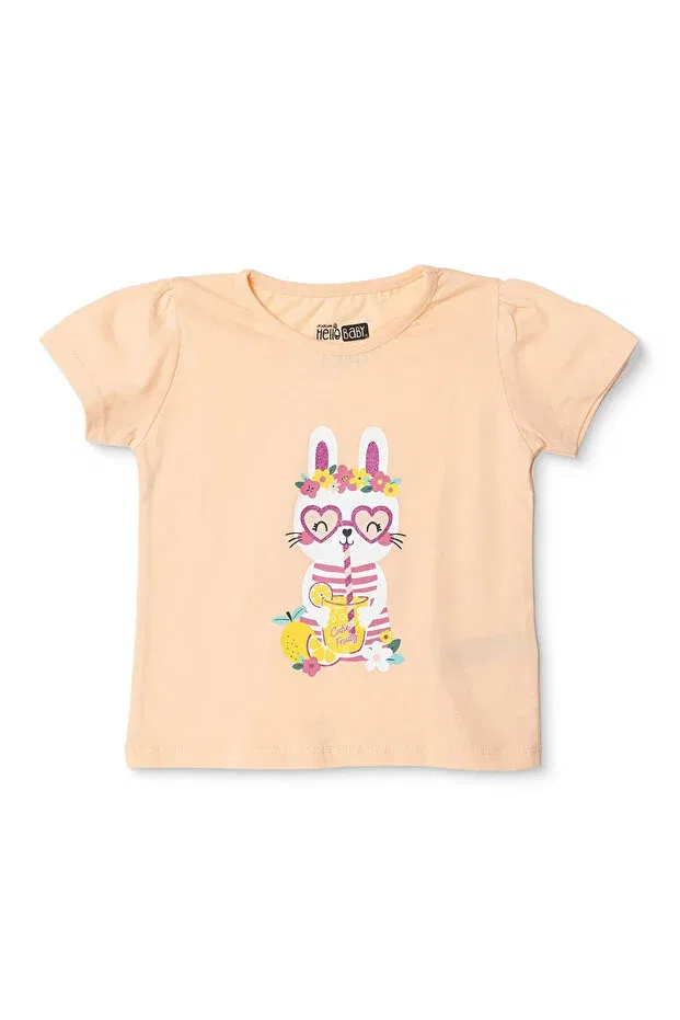 Детская футболка для девочек с принтом Hellobaby Hellobaby, Salmon Ebebek Hello Baby