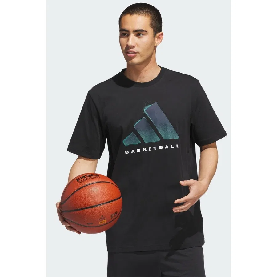 Футболка с принтом Performance Basketball Graphic adidas, Черный — фото 3