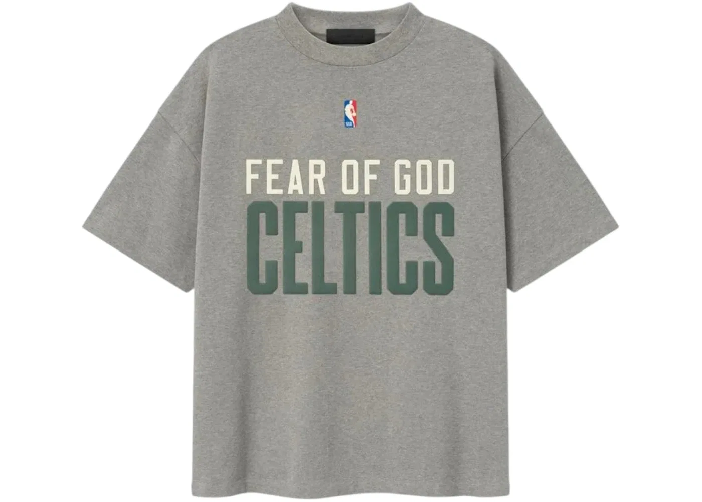 Мужская футболка с принтом Fear of God Essentials Celtics 90's Tee, Concrete Heather