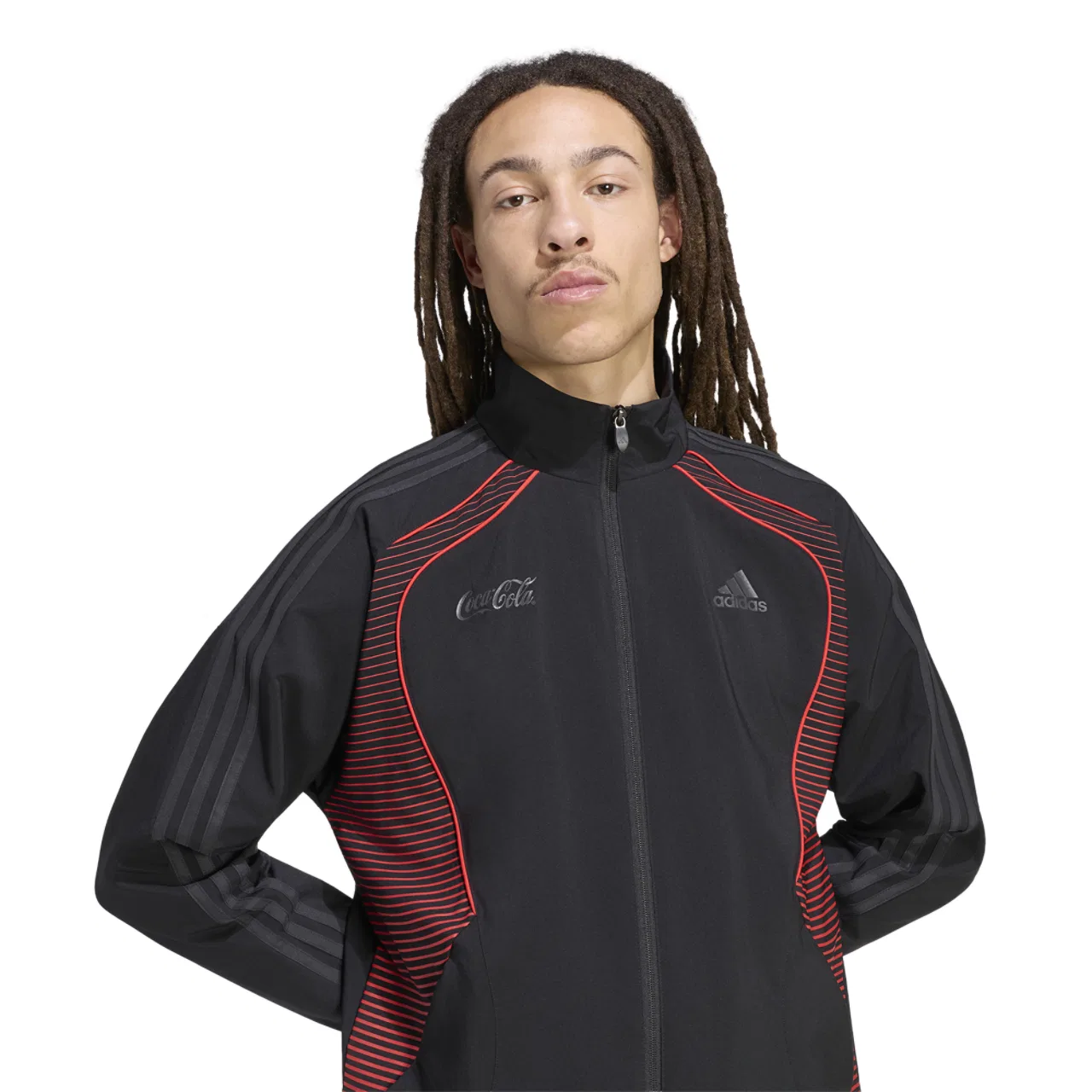 Мужская куртка Teamgeist Adidas, черный/красный — фото 4