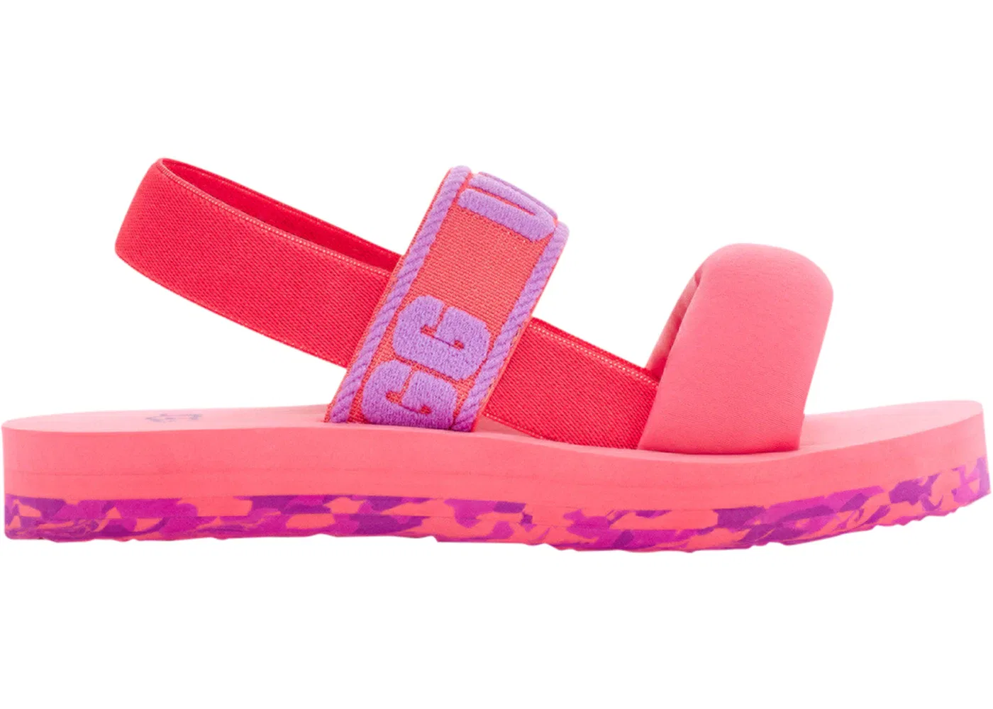 Детские сандалии с перекрестными ремешками UGG Zuma Sling, Pink/Pink/White