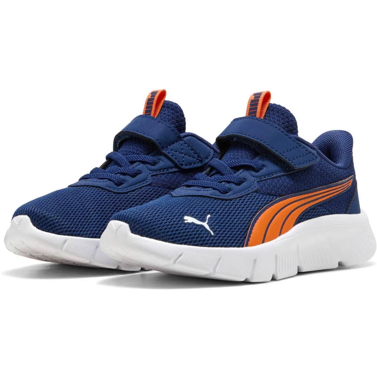 Детские кроссовки с шнуровкой Puma Flexfocus Modern Ac Ps, Blau / Orange — фото 3