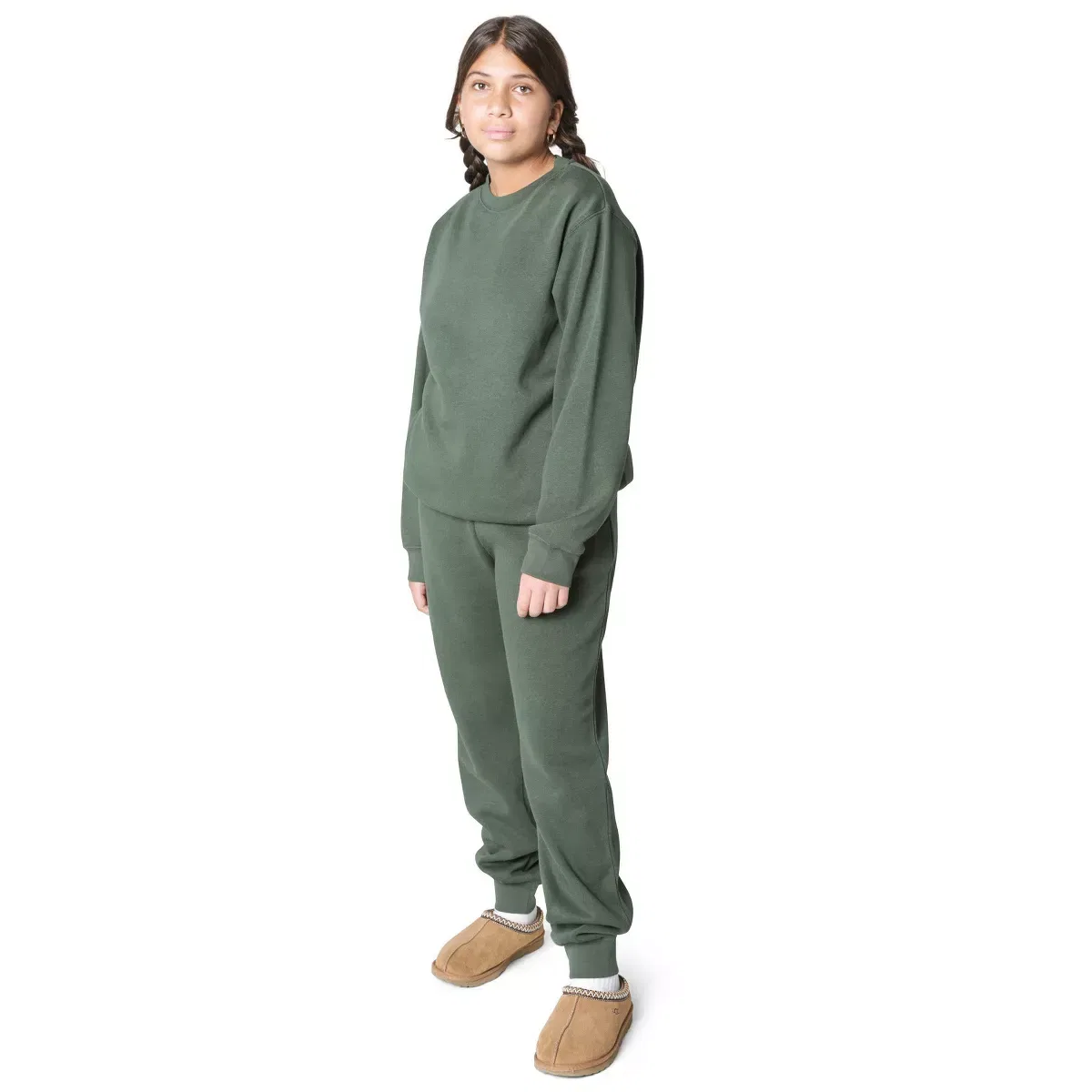 Детский свитшот для девочек с длинным рукавом Everyday Kids, Green — фото 3
