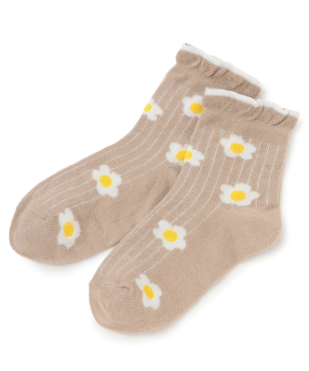 Детские носки с цветочным принтом, бренд Lycee mine, Off White — фото 4