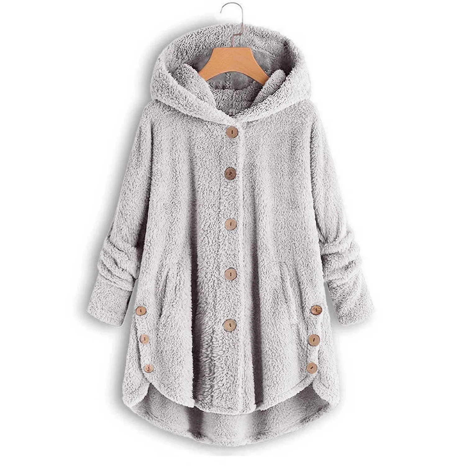 Женское утеплённое пальто с принтом, модель Cappotti da donna, бренд, bianco — фото 3