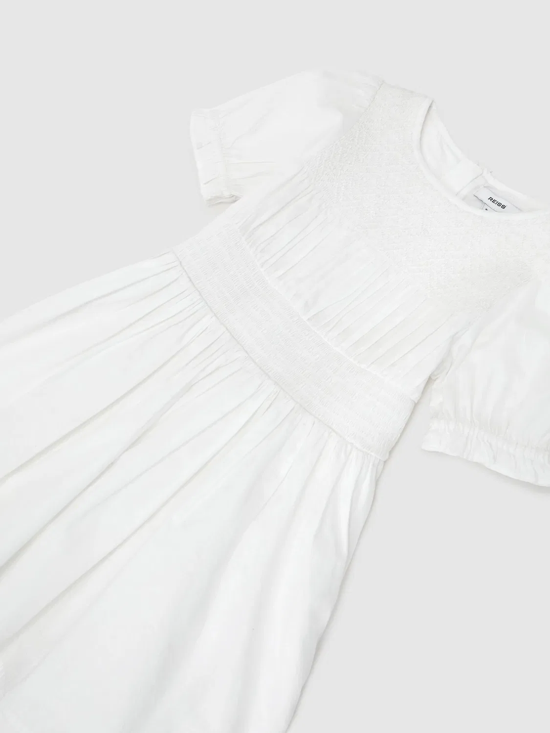 Платье с буфчатыми рукавами Reiss White Amber, белое — фото 3