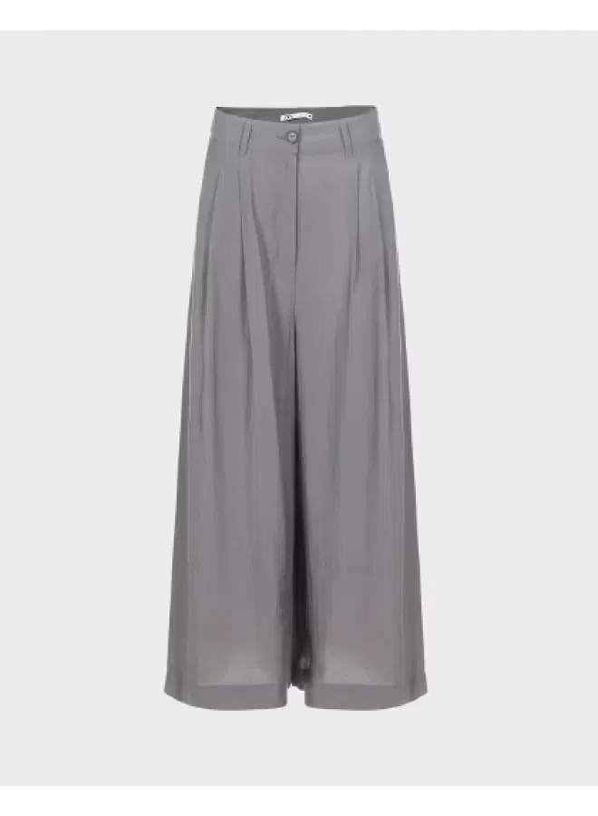 Брюки свободные широкие Zara, серебристо-серый