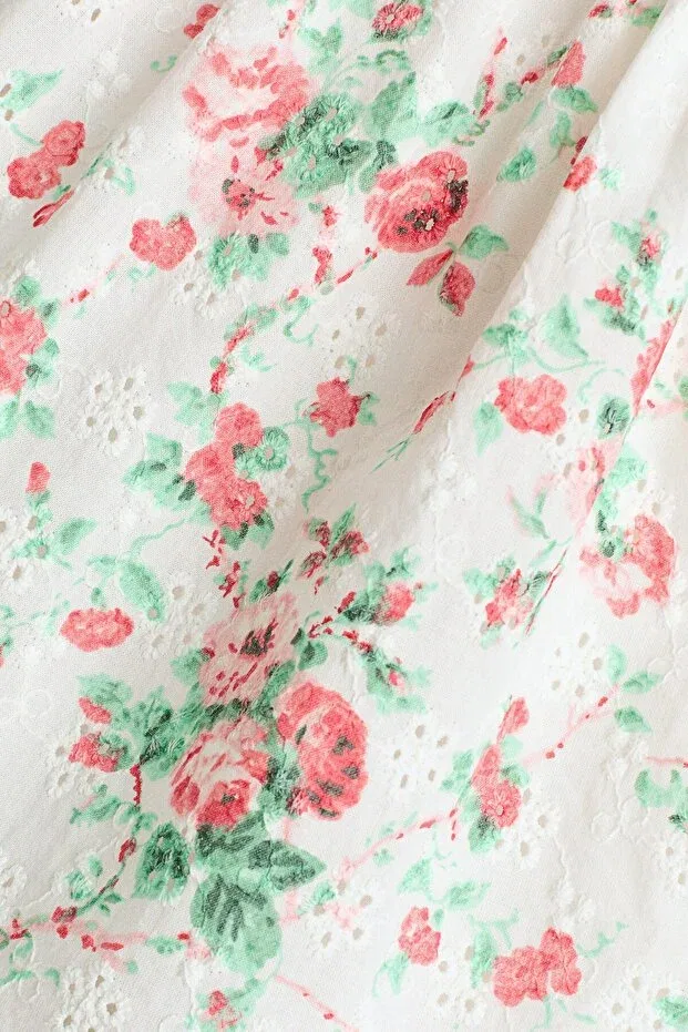 Детское платье для девочек с принтом H&M, White Floral — фото 2