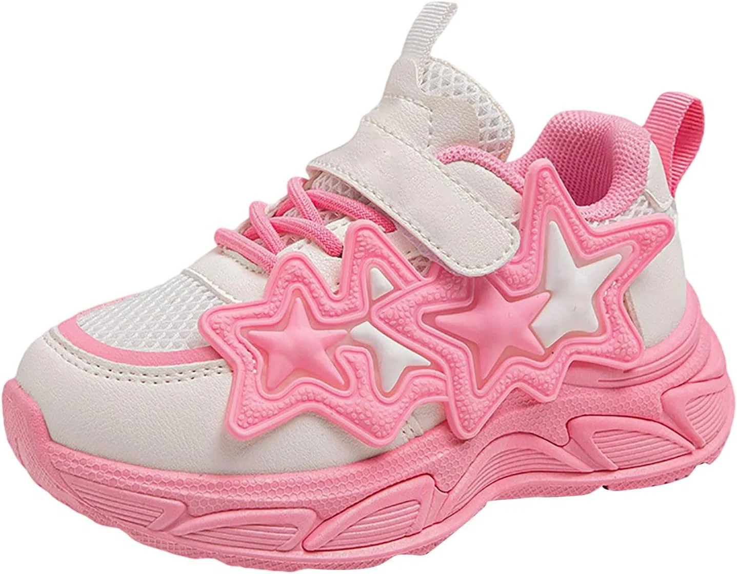 Детские кроссовки для девочек с принтом звезды, Pink