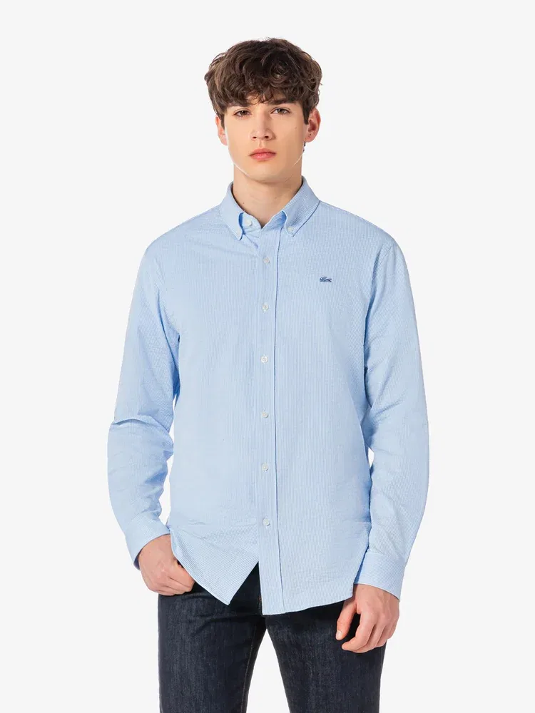 Сорочка с длинным рукавом в полоску LACOSTE, Gray