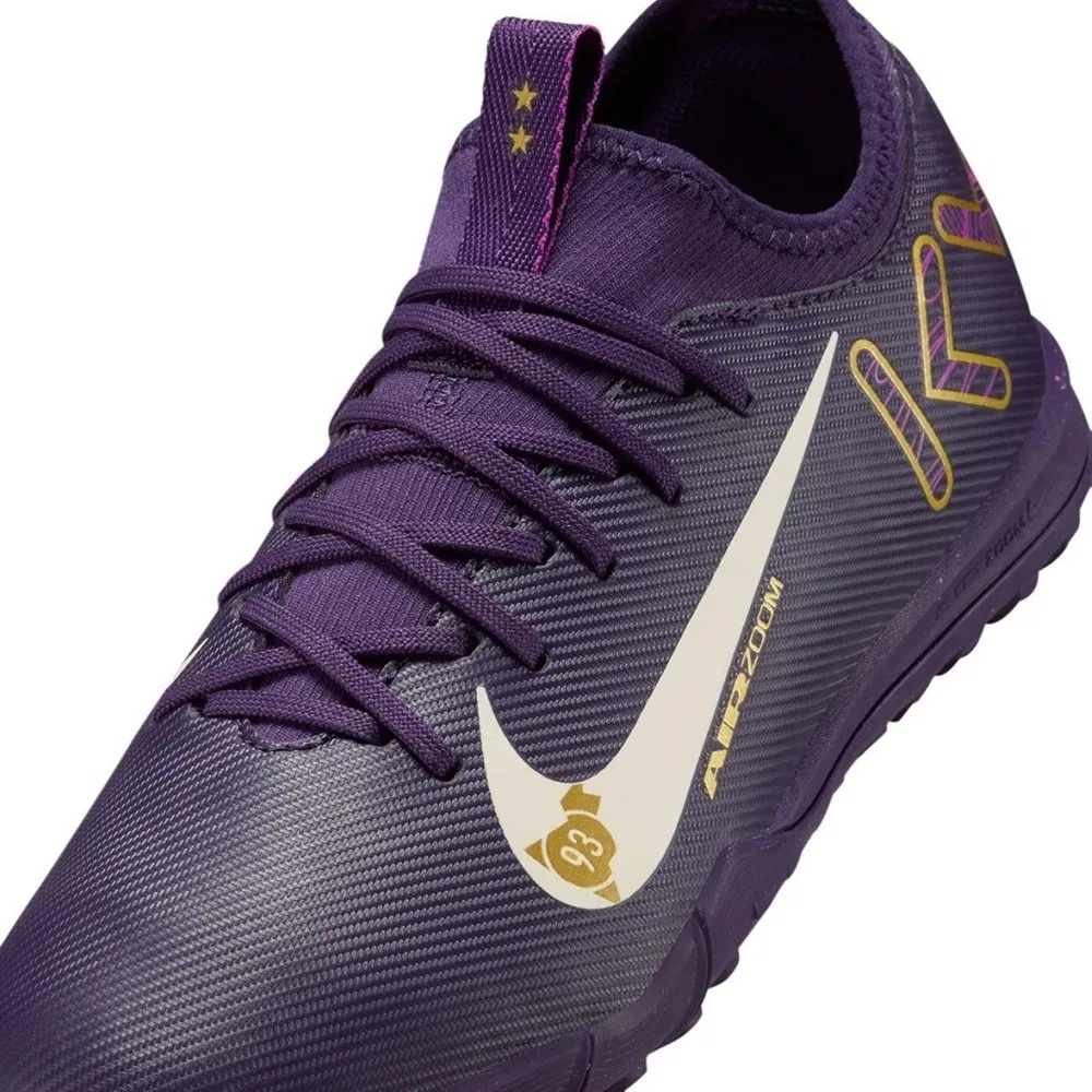 Детские футбольные бутсы для мальчиков на искусственном газоне Mercurial Jr Zoom Vapor 16 Academy Km Tf, фиолетовые Nike — фото 3