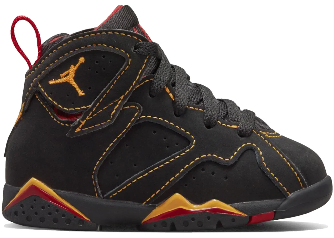Детские кроссовки Lifestyle с моделью Jordan 7 Retro Jordan, Black/Citrus-Varsity Red