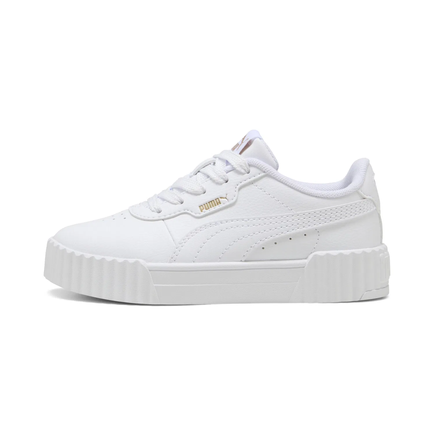 Детские кроссовки с мягкой амортизацией Carina 3.0 PUMA, White Gold — фото 3