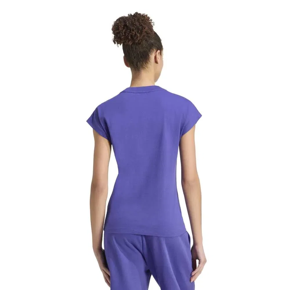 Футболка с коротким рукавом Essentials Linear Adidas, фиолетовый — фото 2