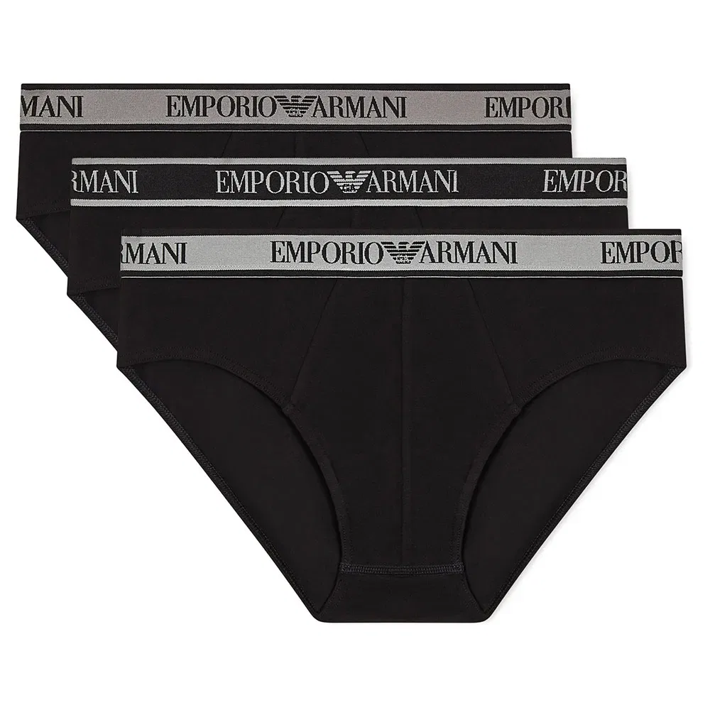Мужские трусы-слипы с логотипом Emporio armani, Black