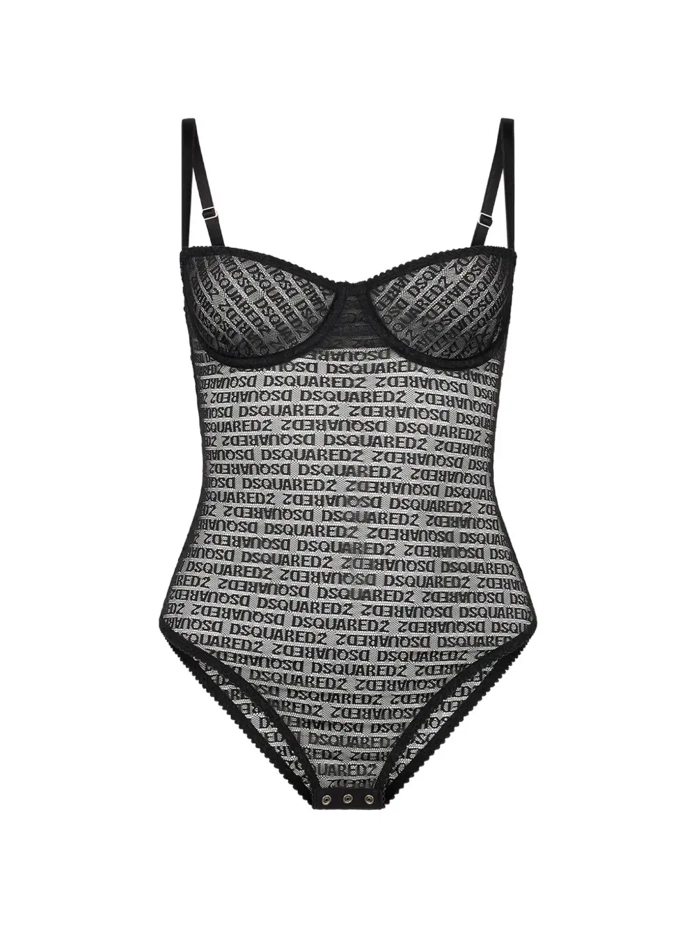 Боди с логотипом Dsquared2, черный
