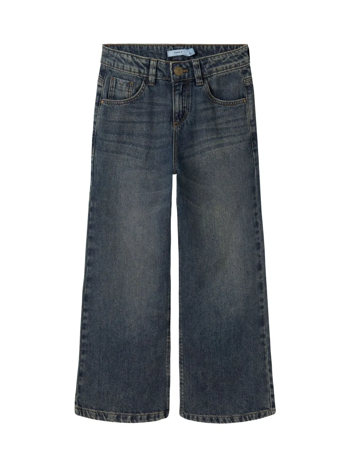 Широкие брюки, Wide Leg Jeans Name It, Vintage Blue — фото 3
