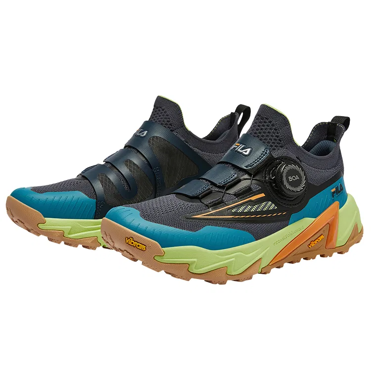 Детские кроссовки с принтом Serpent Leopard FILA KIDS, Marine Style Storm Blue/Black — фото 3