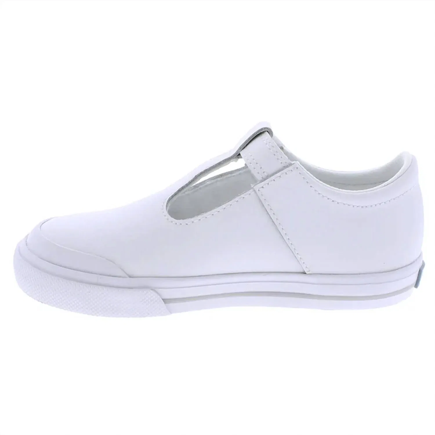 Детские туфли Мэри Джейн с ремешком Footmates, White Leather Gray — фото 4
