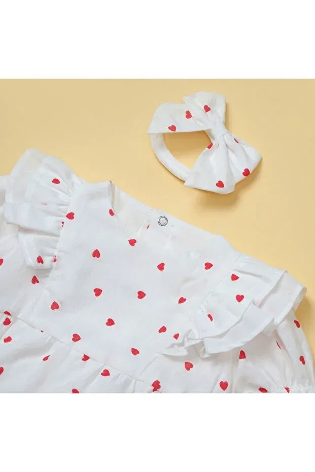 Детский комбинезон для девочек с принтом Little Ya Ya Love, Heart Patterned — фото 4