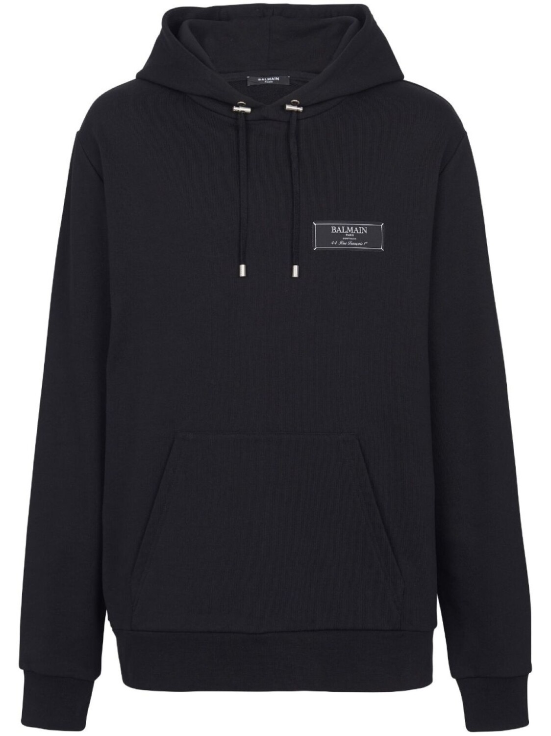 

Balmain худи с нашивкой-логотипом, черный