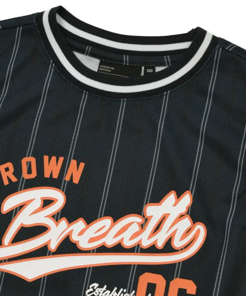 Детская футболка без рукавов с полосатым принтом BROWNBREATH KIDS, Navy — фото 4