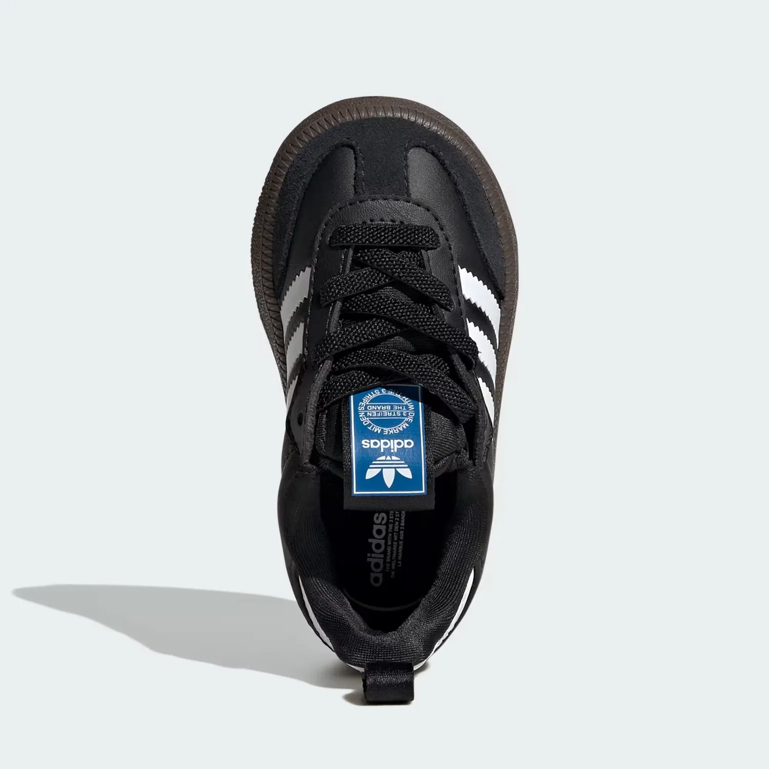 Детские кроссовки на эластичных шнурках Samba Quickon Adidas Originals, черный/белый/золотистый — фото 2