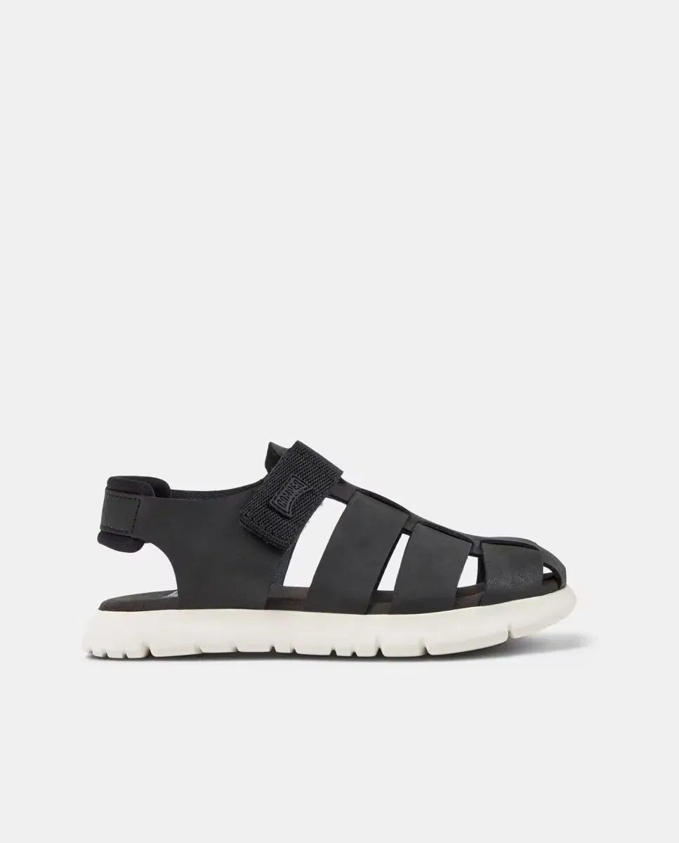 Детские сандалии для девочек кожаные Oruga Camper, Negro