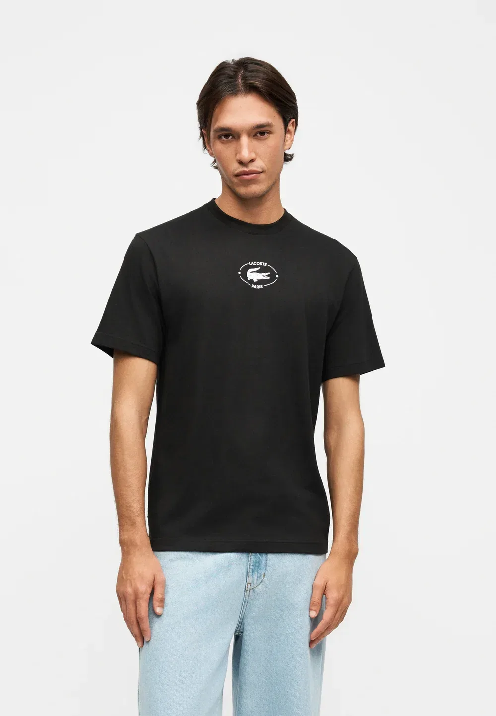 Футболка унисекс - базовая модель Lacoste, Black — фото 3