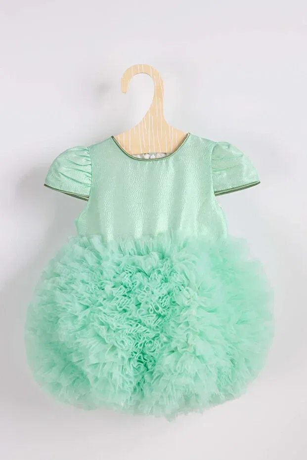 Детское платье для девочек с коротким рукавом Lina Le Mabelle, Mint — фото 2