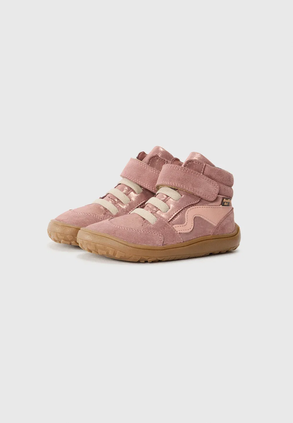 Barefoot tex go - высокие кроссовки Froddo, Pink/Gold-Coloured — фото 2
