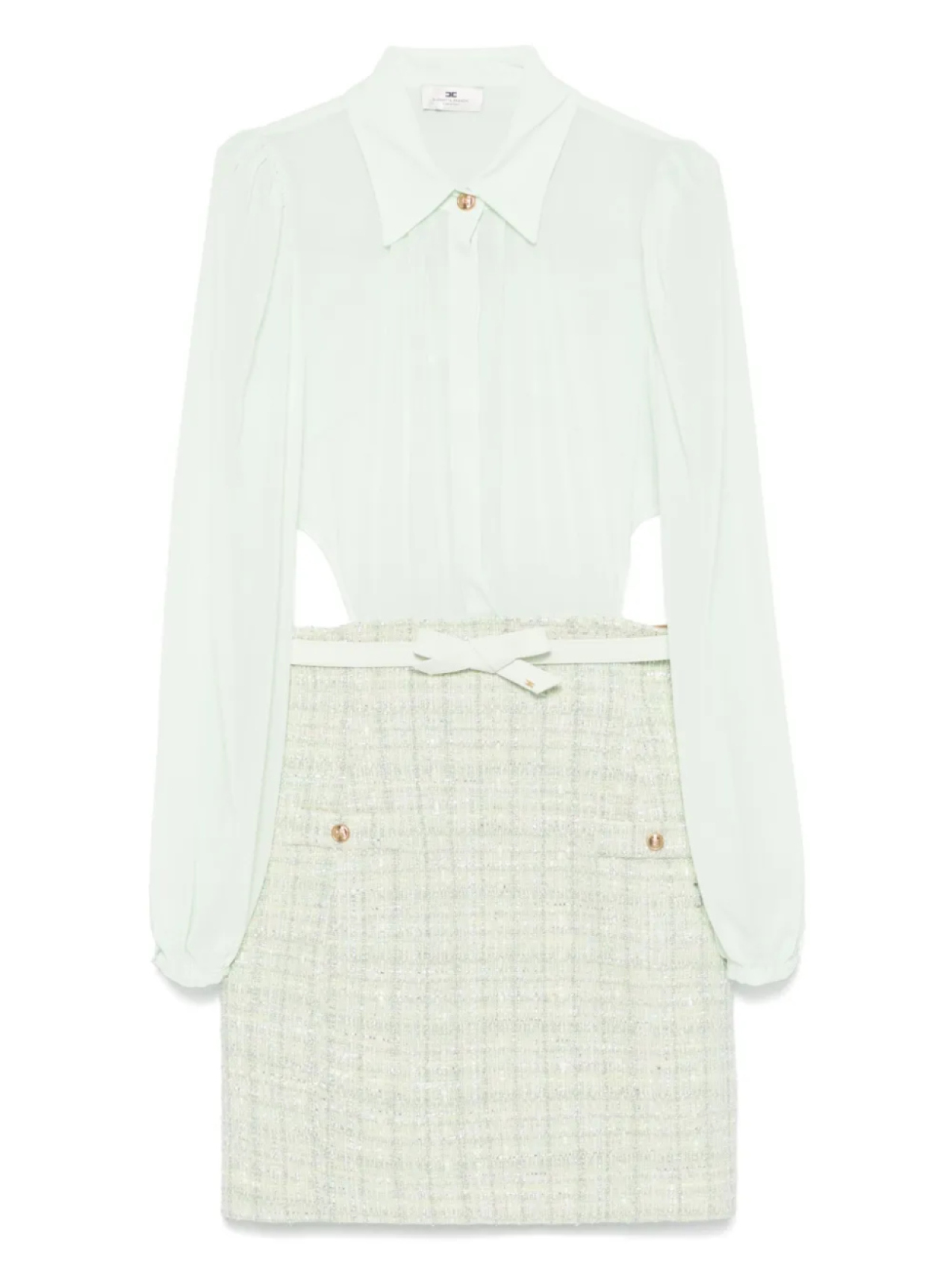 

Elisabetta Franchi платье мини с люрексом, зеленый