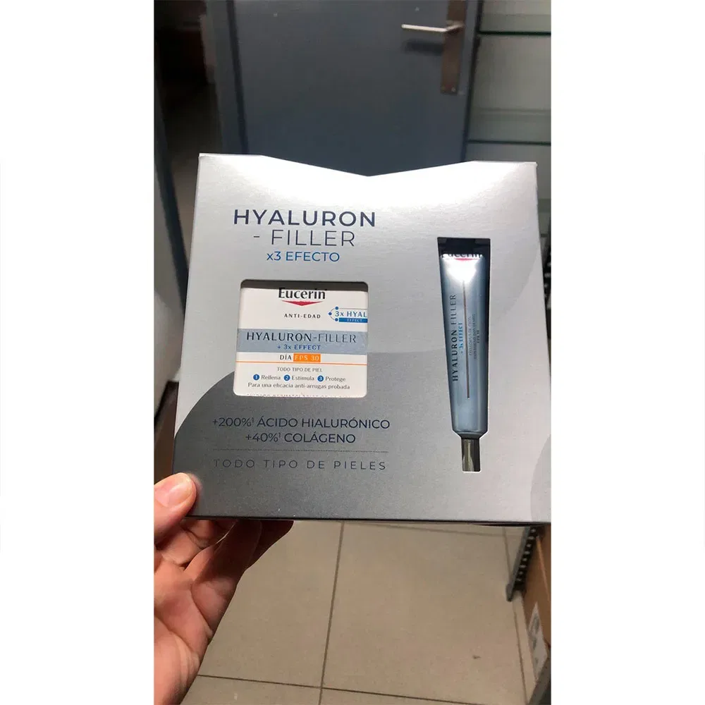 Набор средств для лица Eucerin Hyaluron-Filler Day SPF30, прозрачный