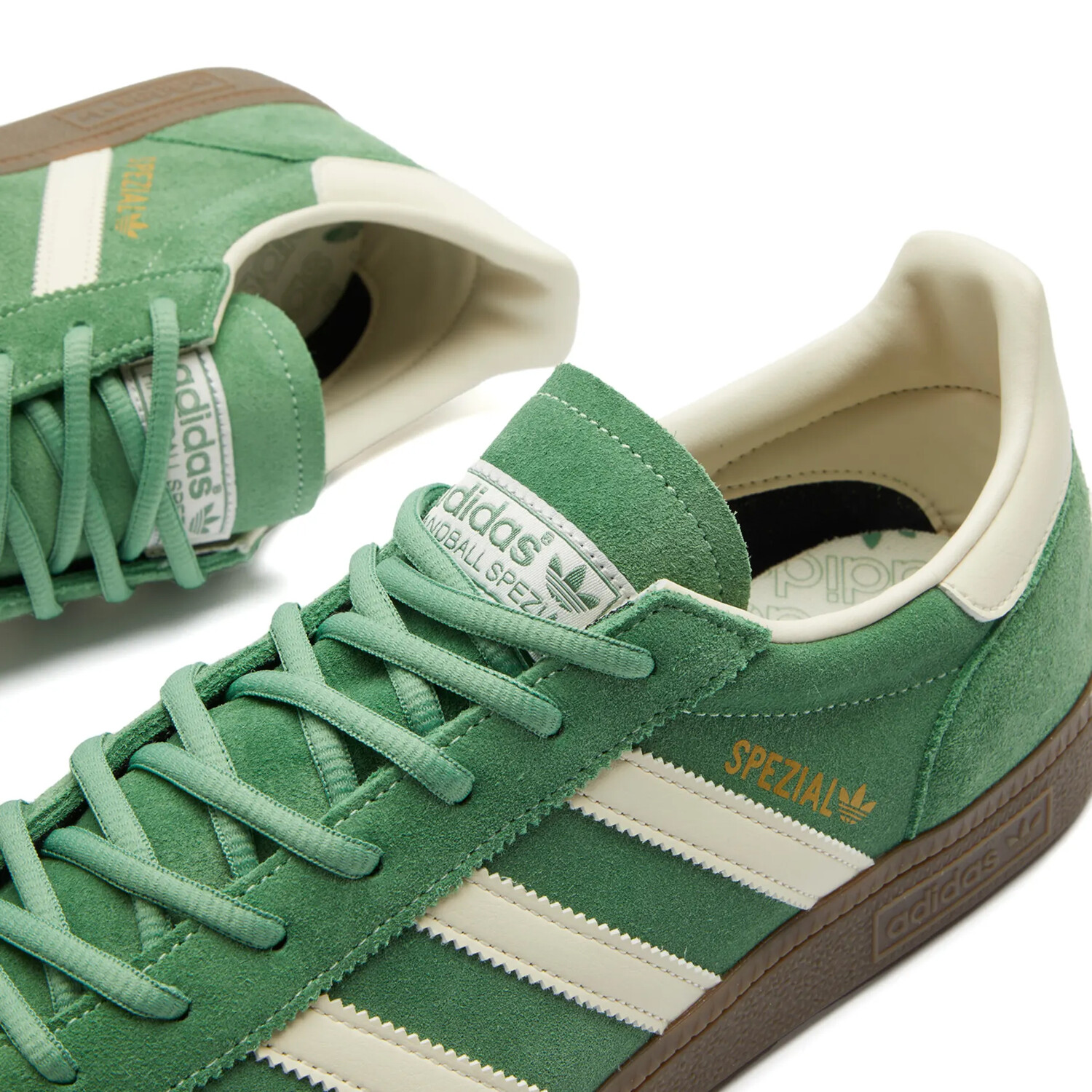 Кроссовки Adidas Handball Spezial, зеленый/кремовый/белый — фото 4