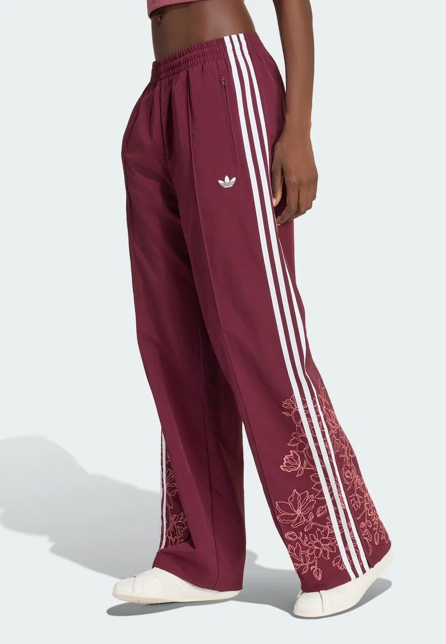 Брюки ADIDAS ORIGINALS с широкими штанинами, цвет «Жар-птица», бордовый — фото 2