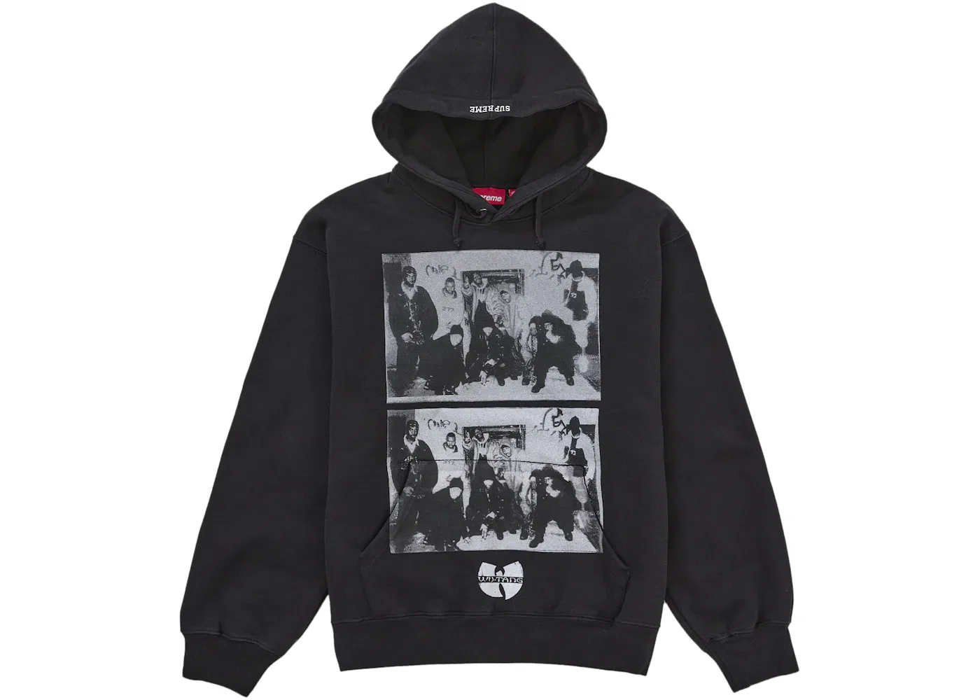 Мужская худи с принтом Wu-Tang Clan Supreme, Черный