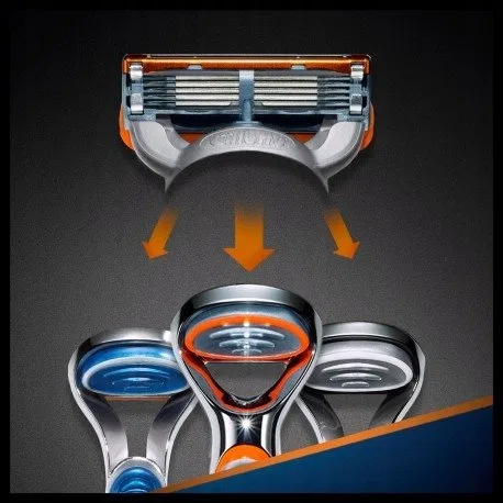 Сменные кассеты для бритвы Gillette Fusion5, 4 шт. Gillette, Silver — фото 4