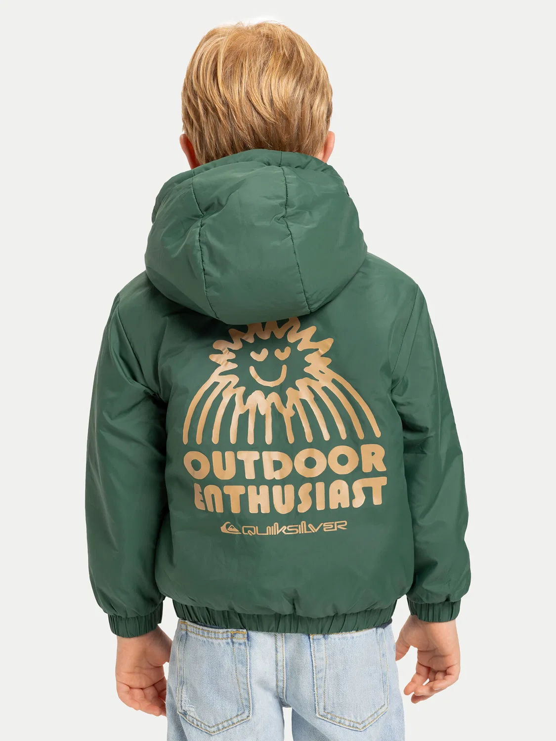 Зимняя куртка стандартного кроя для мальчика Reversible All Seas Quiksilver, зеленый — фото 3