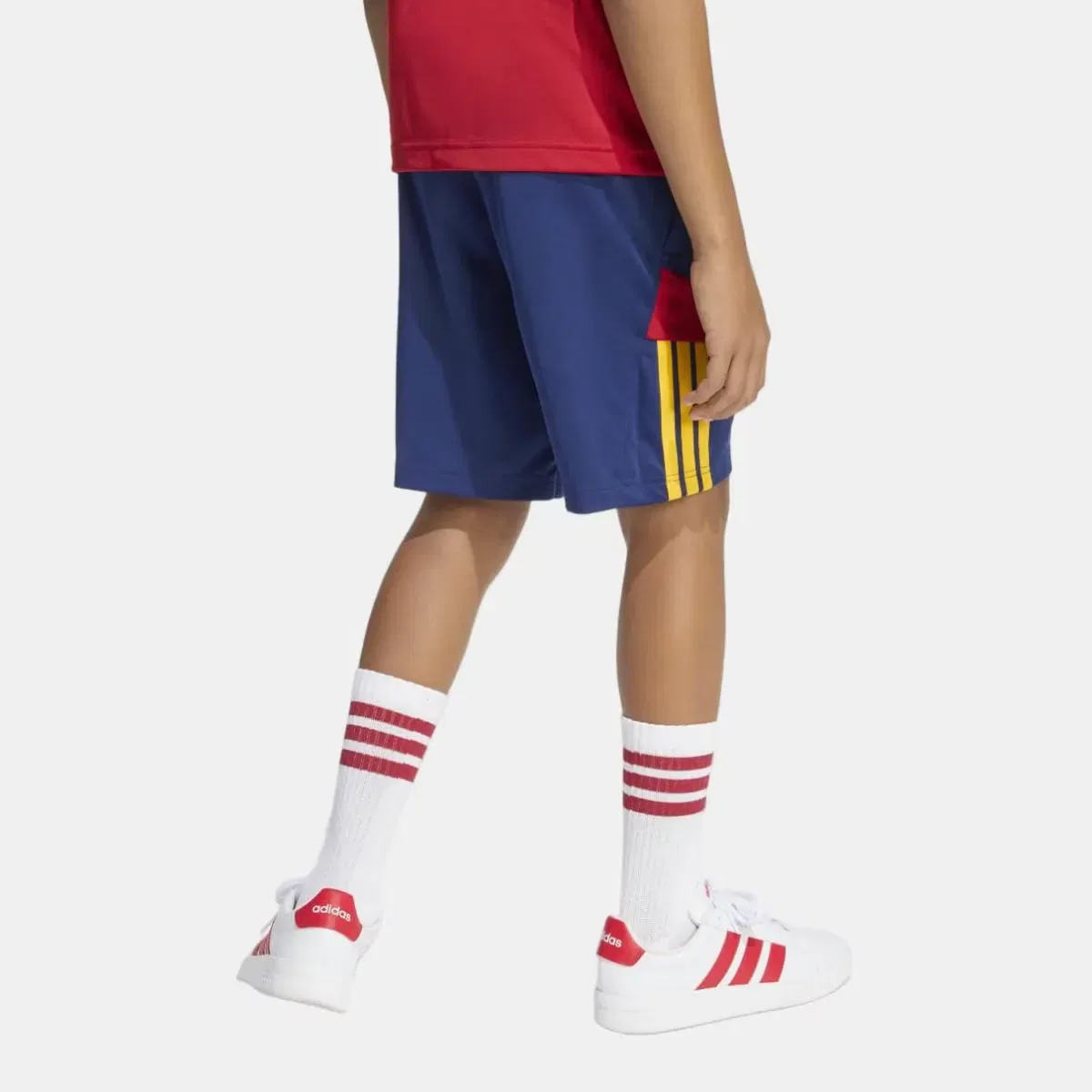 Детские шорты для мальчиков из полиэстера House of Tiro adidas, Синий — фото 2