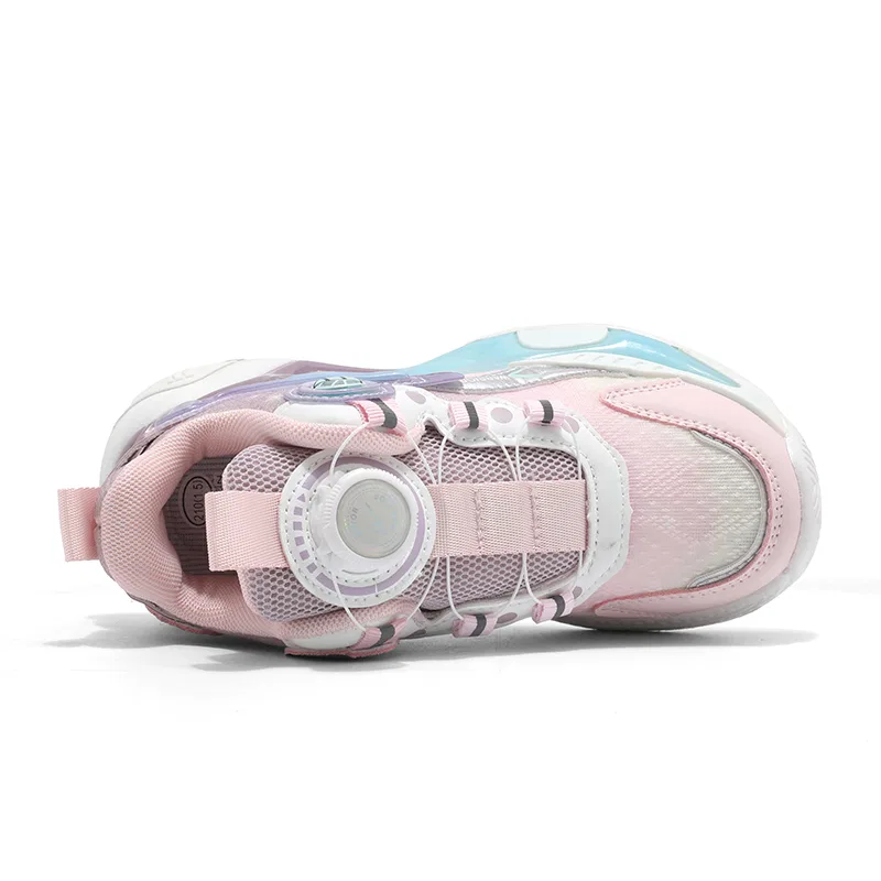 Детские кроссовки для мальчиков и девочек с принтом Offline Store Style Running Shoes, WARRIOR, Pink White Purple — фото 4