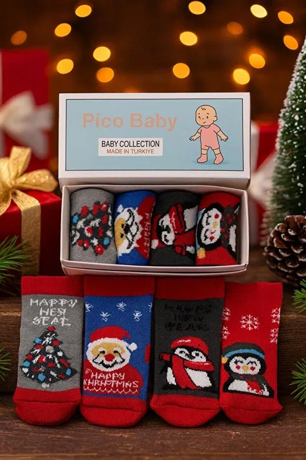 Детские носки хлопковые, набор 4 шт Pico Baby, Multicolor — фото 4