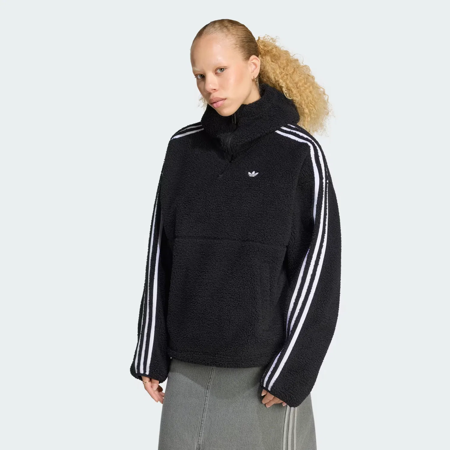Женская куртка-толстовка из флиса свободного кроя by Jennie Fleece Hoodie Jacket Adidas Originals, черный