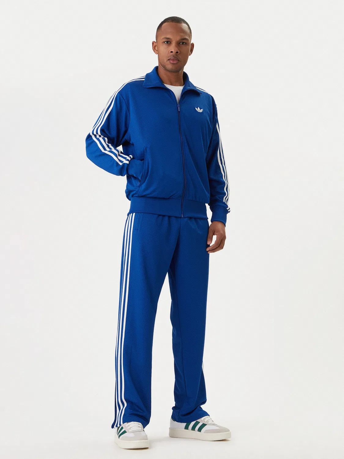 Мужской свитшот свободного кроя adicolor Firebird Adidas, синий — фото 2