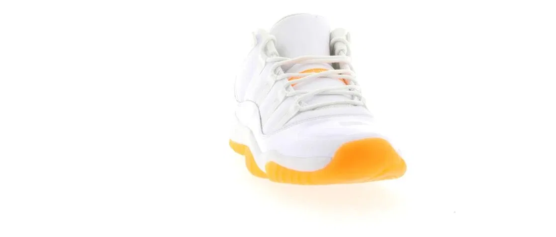 Детские кроссовки для мальчиков и девочек с низким верхом Jordan 11 Retro Low Citrus Jordan, White/White-Citrus — фото 2
